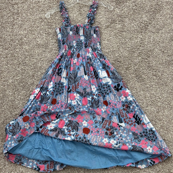 Kate Spade Floral Midi Dress in Blue and Pink - Picture 5 of 7